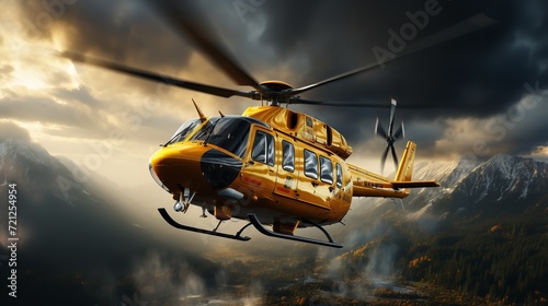 Concept of Air Ambulance Featuring a Helicopter

 photo