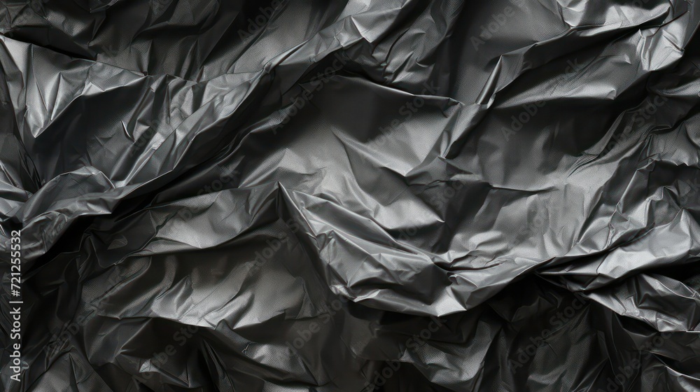 Obraz premium black crumpled paper background