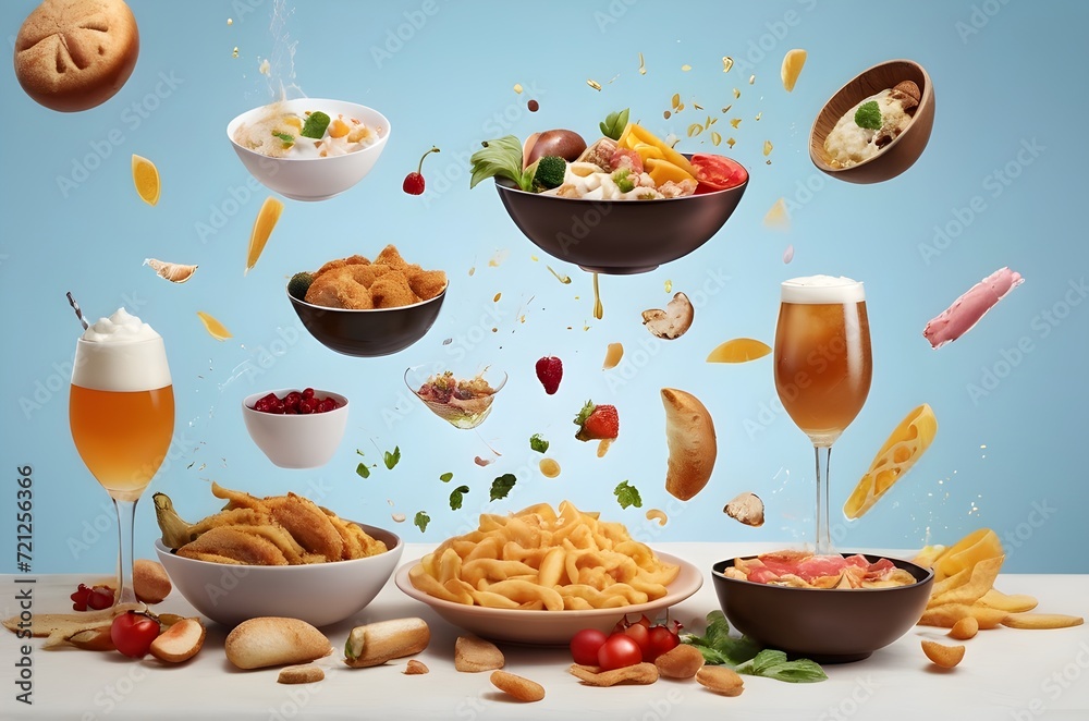 food and drink floating in air 和食・日本料理・御膳 ・夏 food and drink floating in air 和食・日本料理・御膳 ・夏