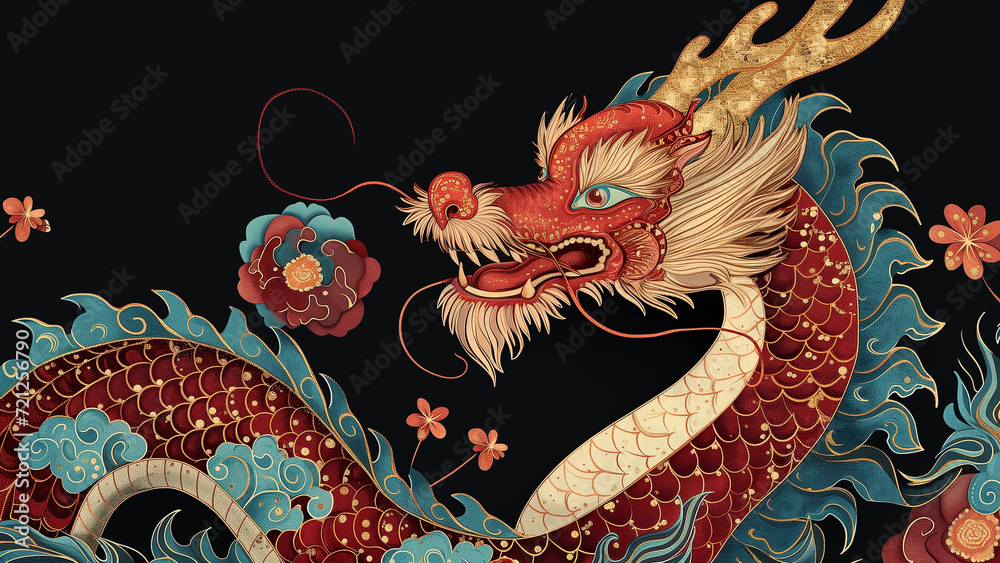 Quilted Majesty: Bold and Earthy Chinese Dragon Quilted Majesty: Bold and Earthy Chinese Dragon