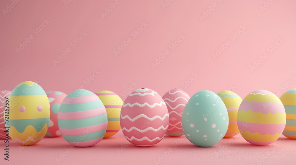 Easter Eggs Holiday Pink Background Easter Eggs Holiday Pink Background