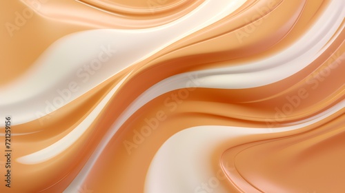 Melted Caramel Texture Ice Cream Waves Smooth