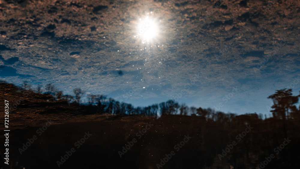 Reflet du soleil au bord de la Loire