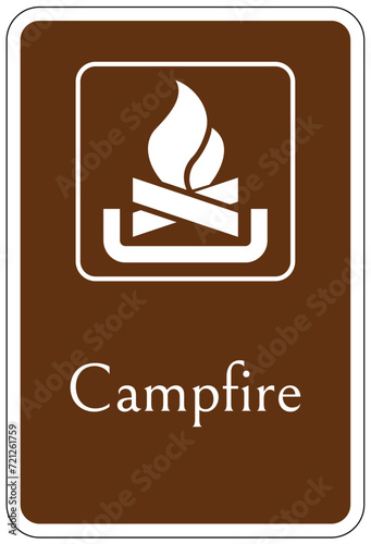 Campfire safety sign