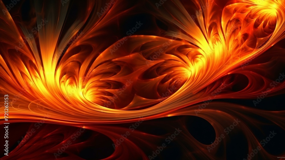 Fototapeta premium Abstract Yellow Orange Fractal Background