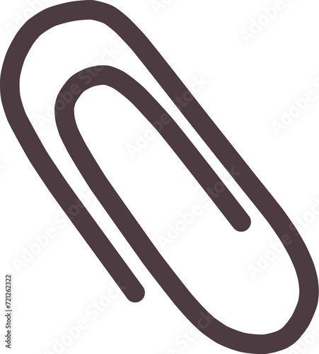 シンプルな線だけのクリップの手描きイラスト