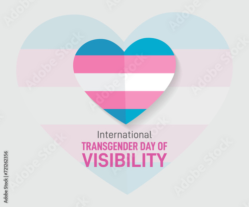 International Transgender Day of Visibility. Transgender Concept design vector illustration. Trans Day Of Visibility. 