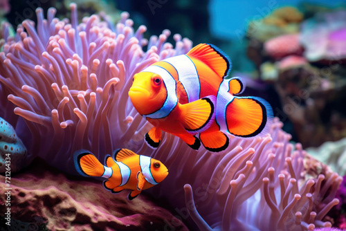 Anemone-a clown fish (Amphiprion percula)30 photo