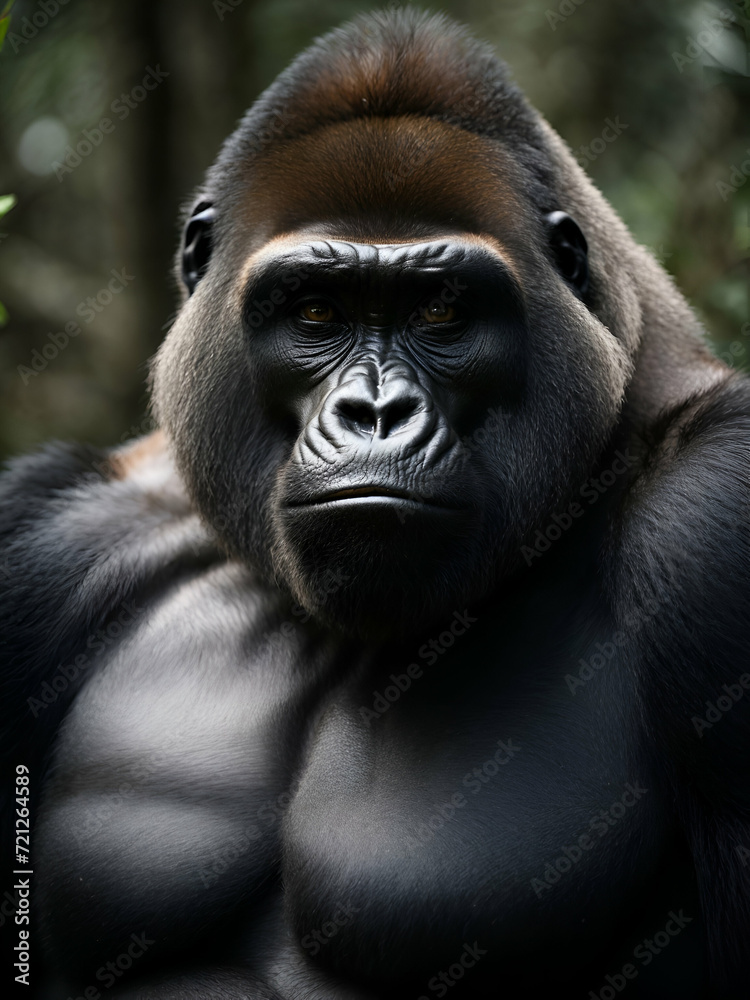the inteligent gaze of a gorilla
