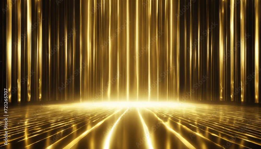 A golden room with a light shining through A golden room with a light shining through