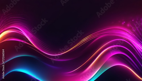 A colorful wave of light in the dark
