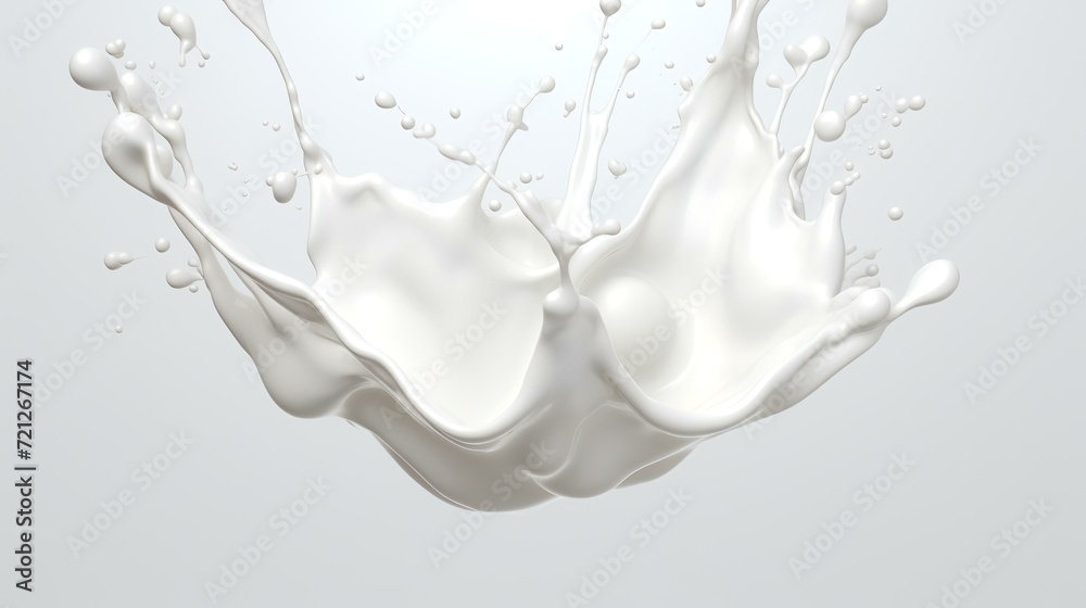 Splash of milk or yogurt on a white background
Splash of milk or yogurt on a white background