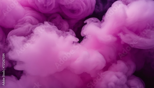 A purple smoke cloud in the air