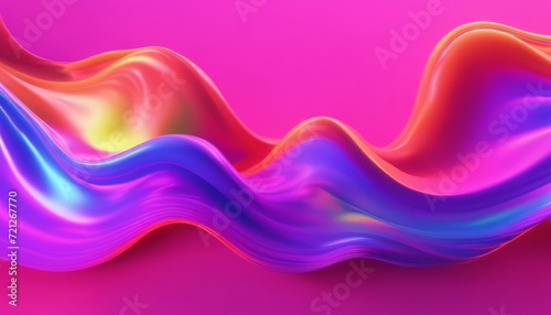 A colorful wave with a pink background