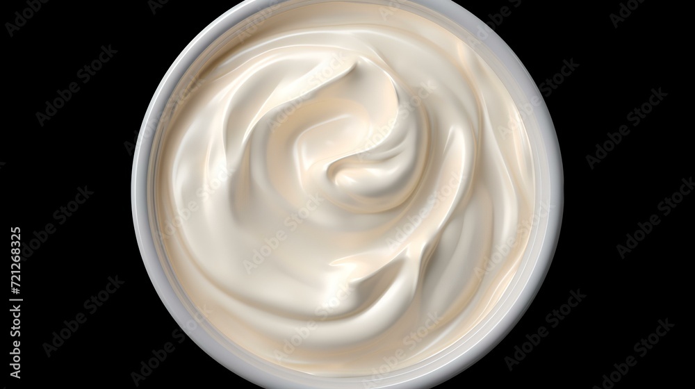 Top view of sour cream isolated on transparent
Top view of sour cream isolated on transparent