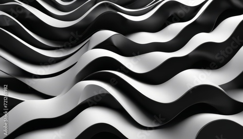 Black and white waves in the ocean