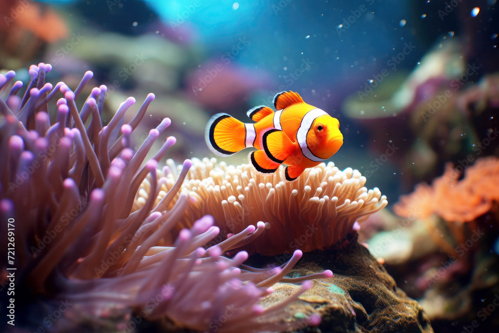 Anemone-a clown fish (Amphiprion percula)14 Anemone-a clown fish (Amphiprion percula)14