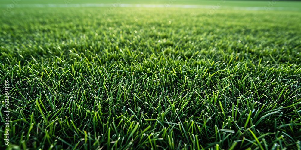Obraz premium Fresh green grass for football sport
