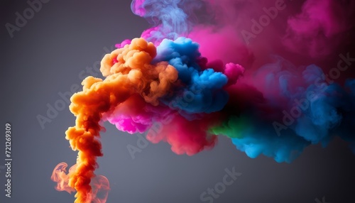 A colorful explosion of smoke
