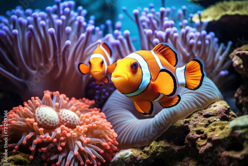 Anemone-a clown fish (Amphiprion percula)23