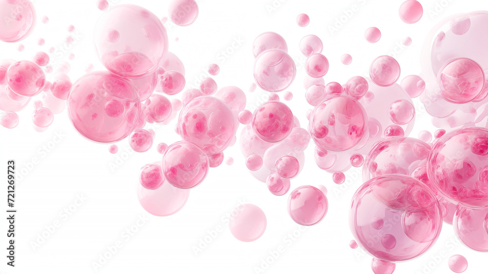 Pink bubbles realistic Delight Background Pink bubbles realistic Delight Background