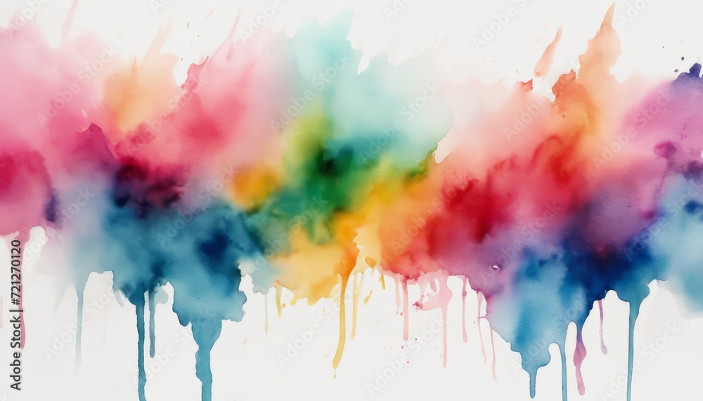 A colorful painting of a rainbow