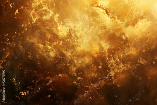 "Abstract Fiery Inferno: Dynamic Golden Textures and Glowing Sparks in a Mystical Composition"
