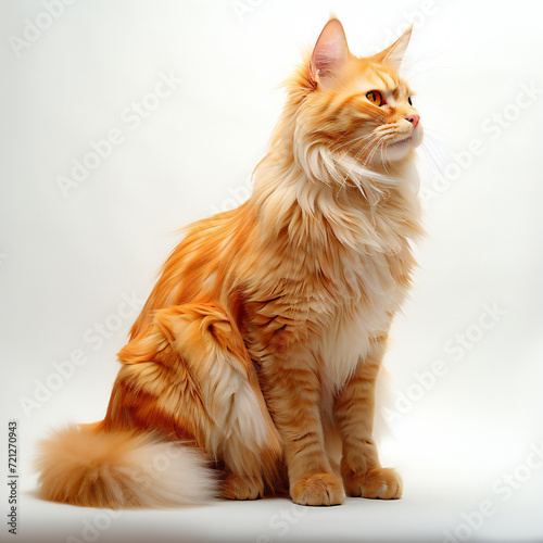 orange cat standing majesticly photo