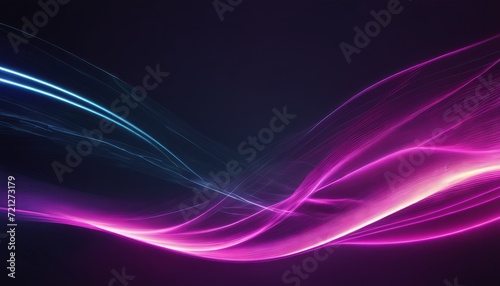 A purple and blue neon light in the dark