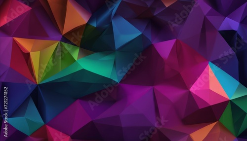 A colorful abstract design with purple  green  blue  and orange