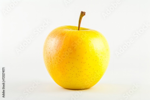 Yellow apple isolated on white background