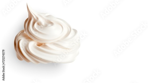 Whipped cream isolated on transparent or white

