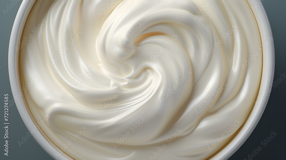 Whipped cream top view. Generate Ai 8k realist
Whipped cream top view. Generate Ai 8k realist