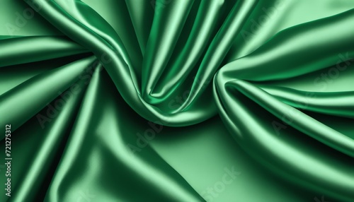 A green silk curtain