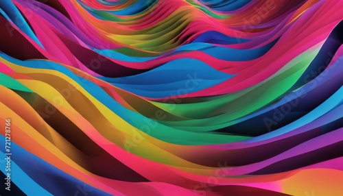A colorful wave of rainbow colors