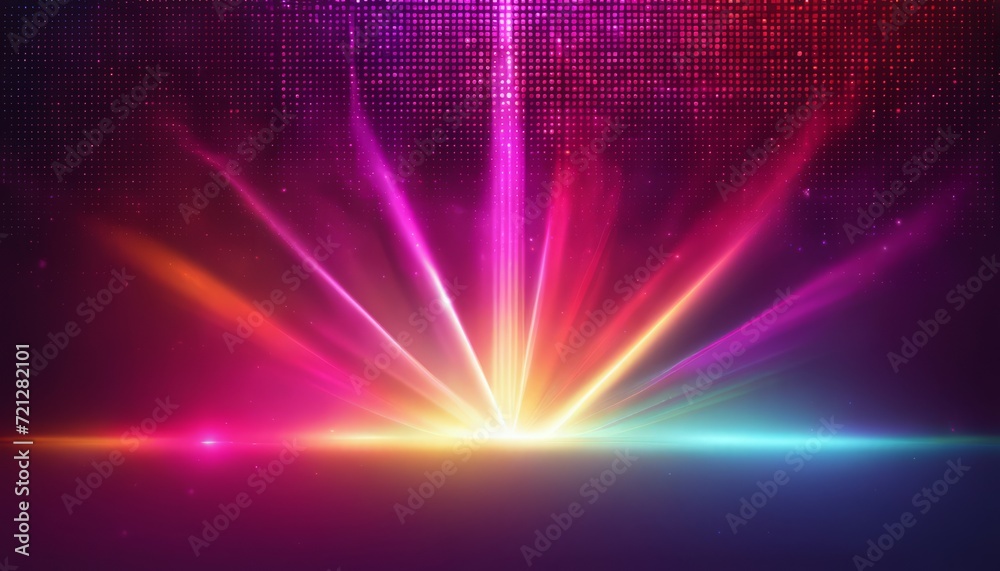 A colorful starburst with purple, pink, blue, and yellow colors A colorful starburst with purple, pink, blue, and yellow colors