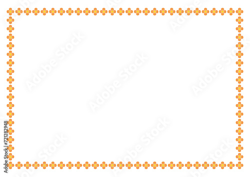Vector  Flower frame with space for your text or photo. Decorative Floral border frame.