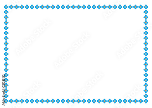Vector  Flower frame with space for your text or photo. Decorative Floral border frame.