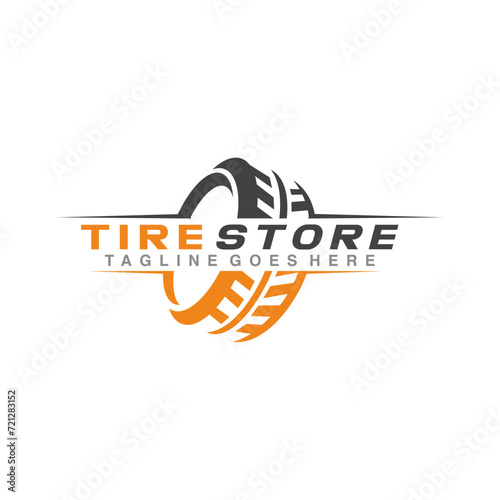 creative tire logo, tire store logo design vector illustration