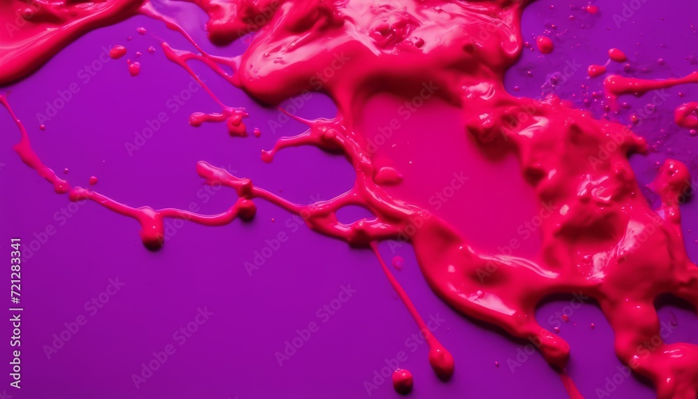 A pink background with red paint splattered on it
