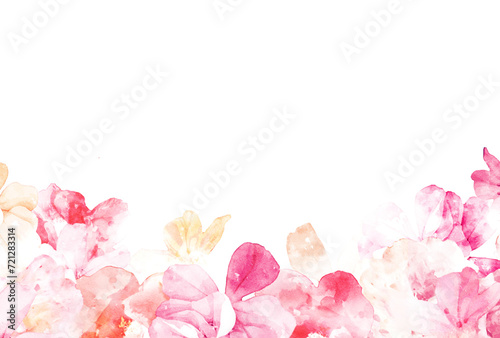 Fototapeta Naklejka Na Ścianę i Meble -  背景素材_水彩の花_ピンク