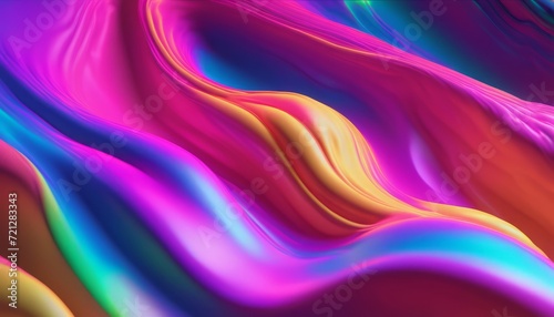 Colorful abstract painting with a wave pattern