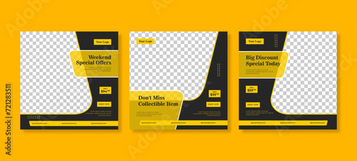 Digital marketing banner for social media post template