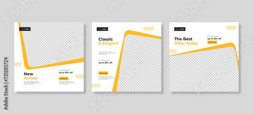 Digital marketing banner for social media post template