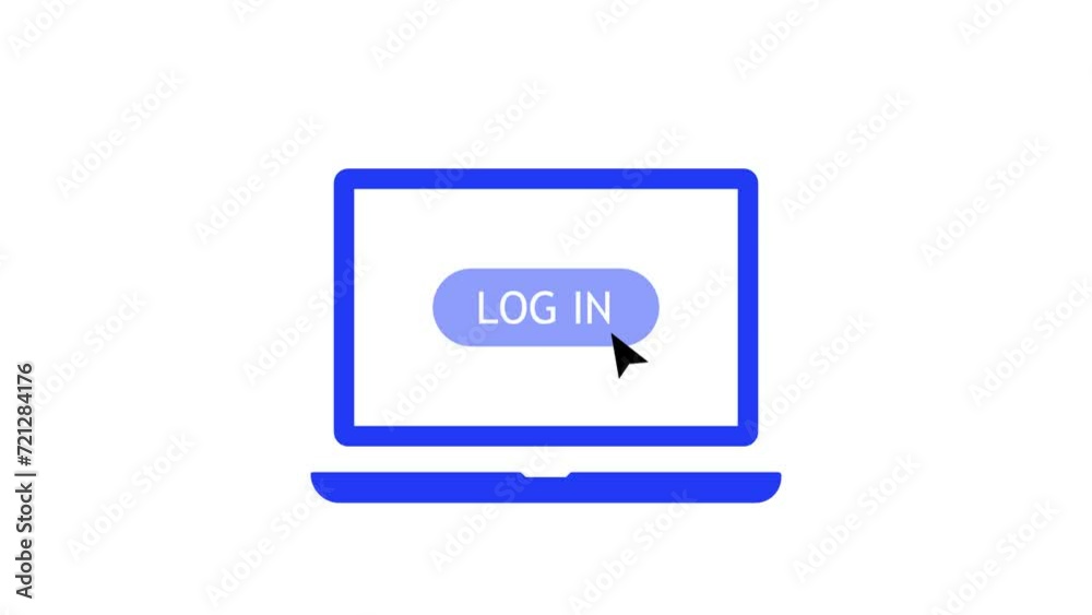 Log in button in modern style click motion animation. Business Motion graphics icon. Log in button in modern style click motion animation. Business Motion graphics icon.