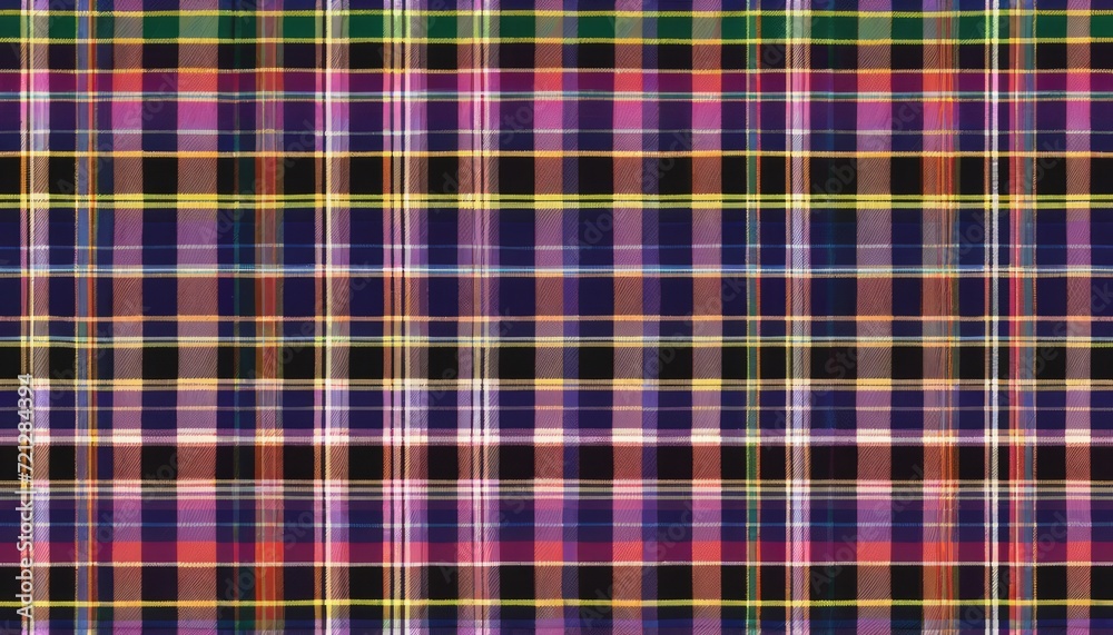 A colorful plaid patterned wallpaper