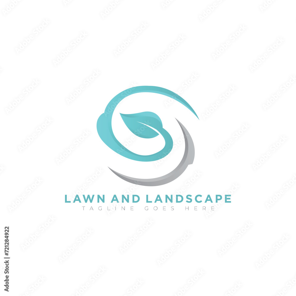 Letter S lawn & landscape logo vector Letter S lawn & landscape logo vector