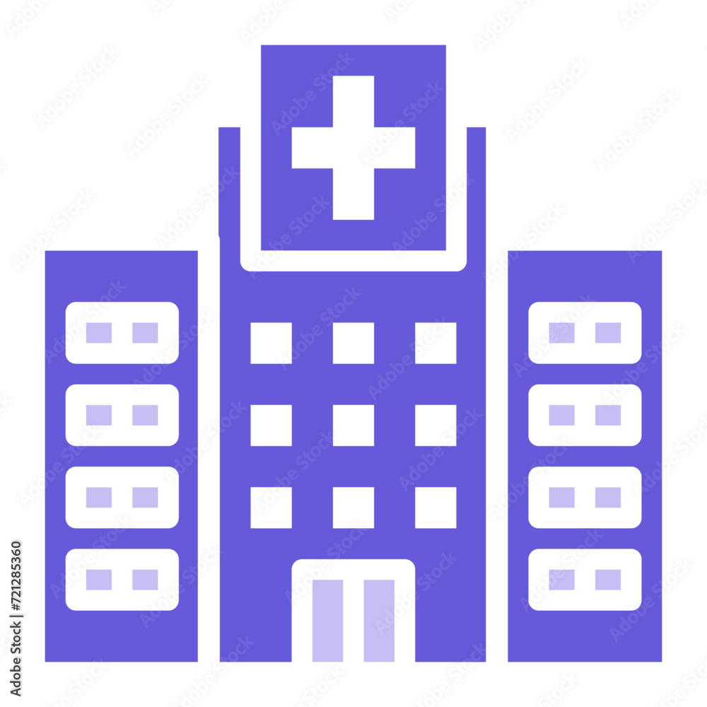 Obraz premium Hospital Icon of City Elements iconset.