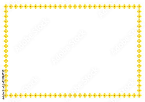 Vector  Flower frame with space for your text or photo. Decorative Floral border frame.