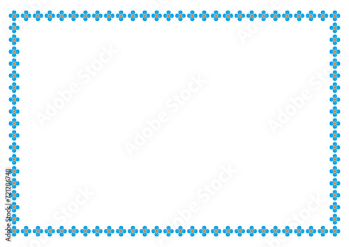 Vector  Flower frame with space for your text or photo. Decorative Floral border frame.